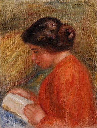 若い女性の読書 作： Pierre Auguste Renoir